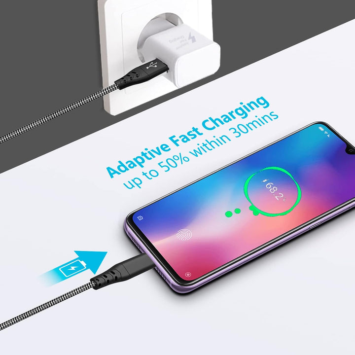 2-Pack Ladegerät mit Ladekabel Für Samsung Galaxy S8, S8+, S9, S9 Plus, S10, S10 Plus, S10e 5G, S20,