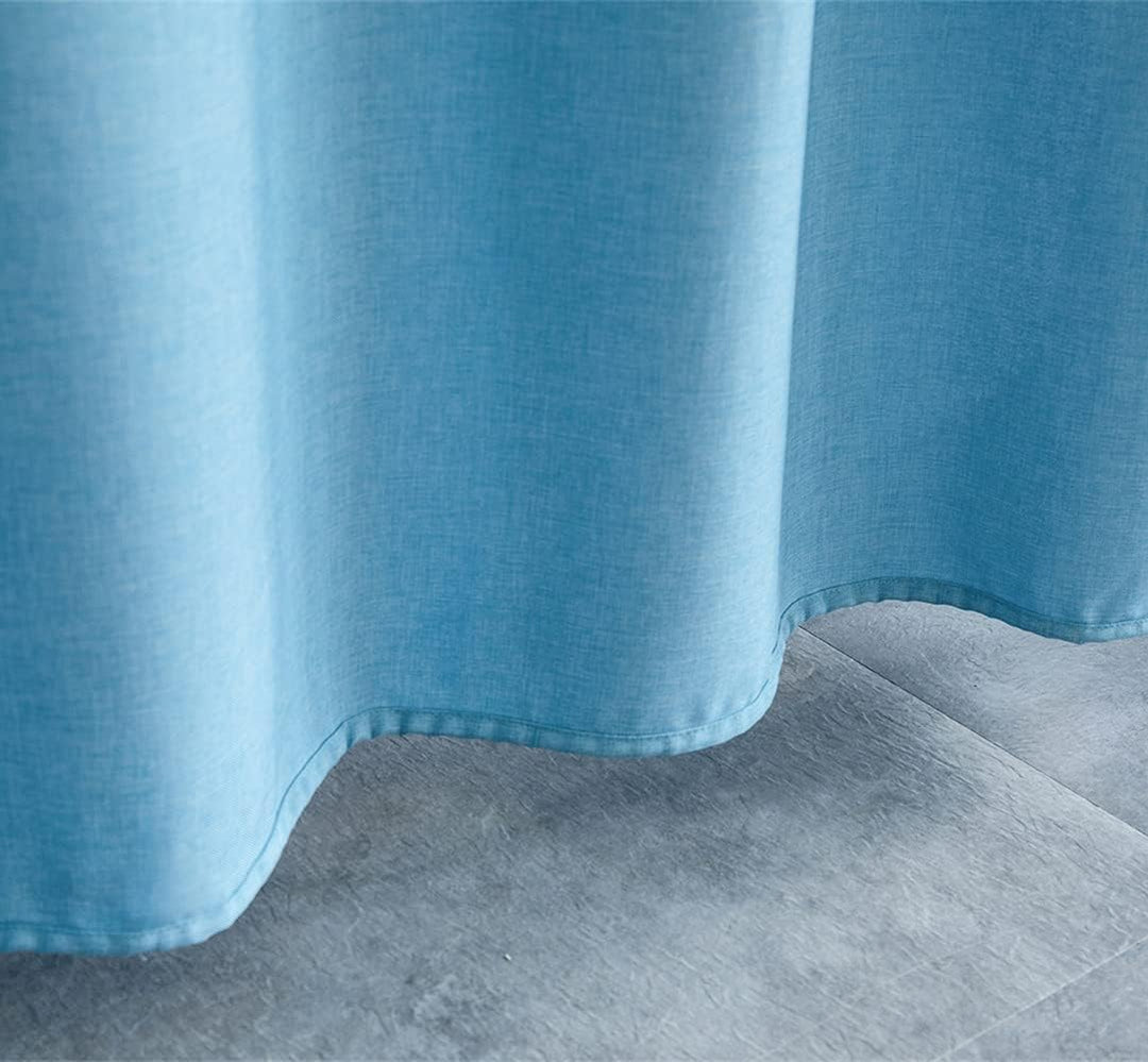 M&W DAS DESIGN Duschvorhang aus schwerem Textil Gewebe Leinenoptik schwere Qualität Schimmelresisten