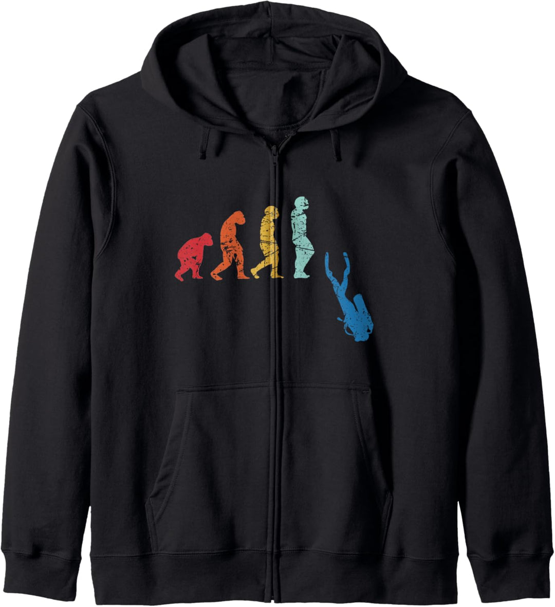 Tauchen Evolution Vintage für Freund Taucher Kapuzenjacke