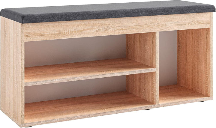 KOMTO Schuhschrank mit Sitzbank Flur - Schuhregal Bank mit Stauraum Schuhbank mit Sitzfläche | Garde