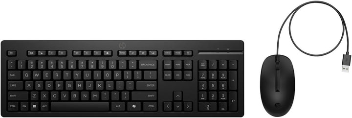 HP 225 - Tastatur-und-Maus-Set - 100% - Full Size - USB - QWERTZ - Deutsch - Schwarz
