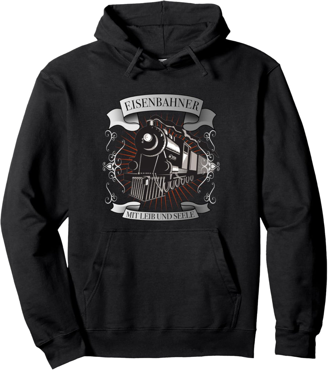 Dampflok Züge Eisenbahn Lokführer Pullover Hoodie