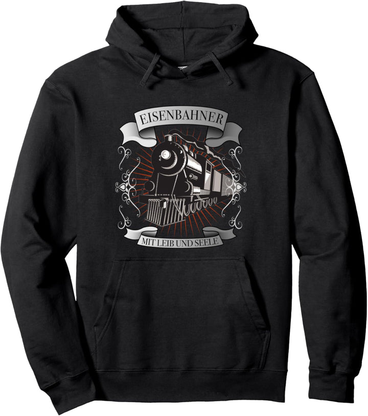 Dampflok Züge Eisenbahn Lokführer Pullover Hoodie