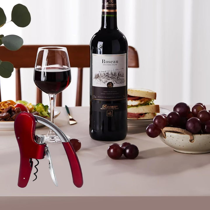 Korkenzieher Wine Opener aus Zinklegierung mit Hebel, Integriertem Folienschneider, perfekt für Bar,