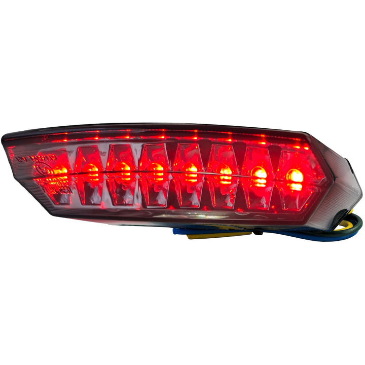 Tenzo-R Motorrad LED Rücklicht Bremslicht Universal Boston Style Custom Smoke E-geprüft