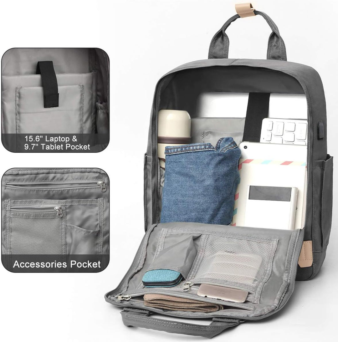 YAMTION Rucksack Laptop Damen und Herren,Schulrucksack für Jungen und Mädchen,Rucksack Frauen Rucksa