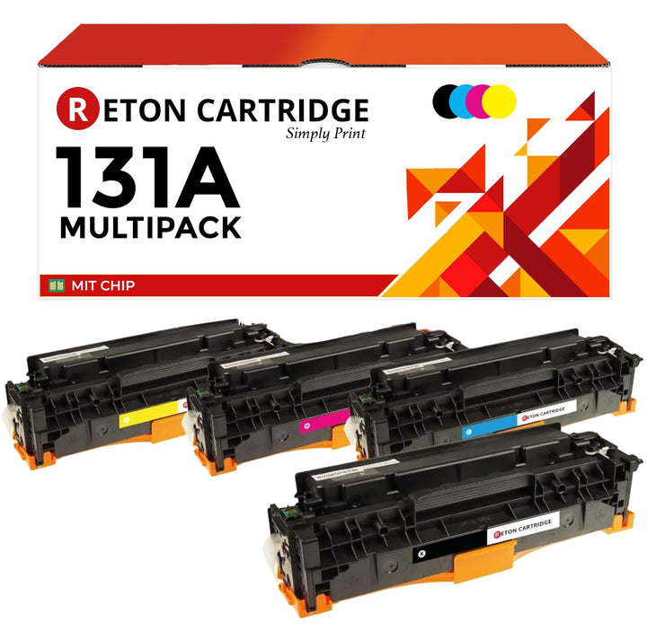 4 Original Reton Toner 35% höhere Reichweite kompatibel für HP CF210X CF210A CF211A CF212A CF213A fü
