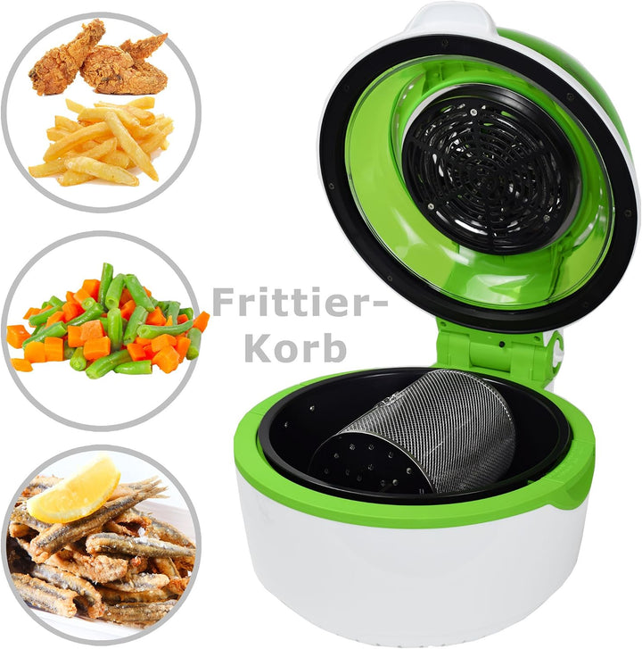 Syntrox Germany Turbo-Heissluftfritteuse Heissluftgarer Fritteuse Air-fryer mit LED-Display, 10 Lite