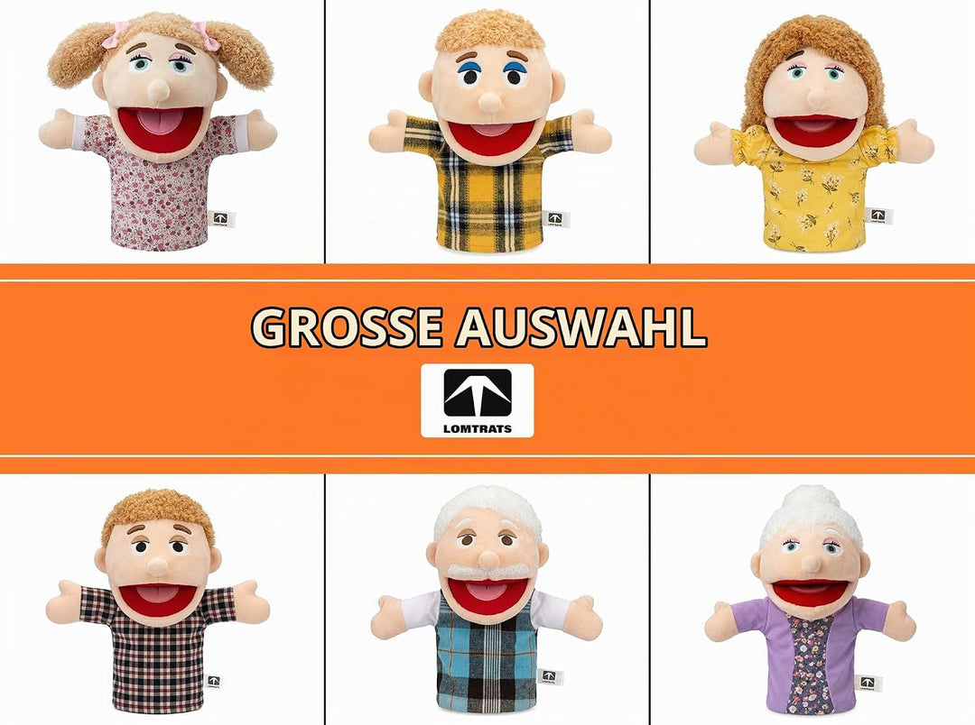 Familie Handpuppen für Kinder, beinhaltet Opa, Oma, Papa, Mama, Tochter, Sohn mit beweglichen offene