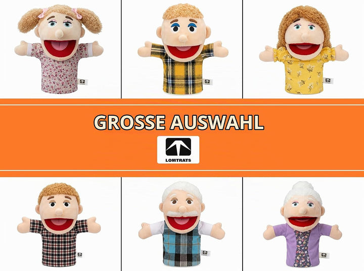 Familie Handpuppen für Kinder, beinhaltet Opa, Oma, Papa, Mama, Tochter, Sohn mit beweglichen offene