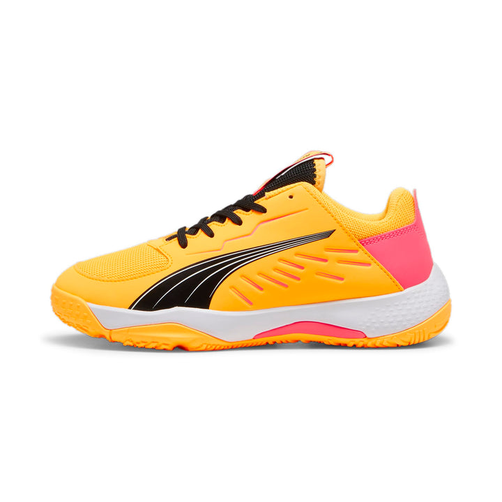 PUMA Unisex Kinder Accelerate Jr Handballschuh 35.5 EU Sun Stream Sunset Glow Puma Black, 35.5 EU Su