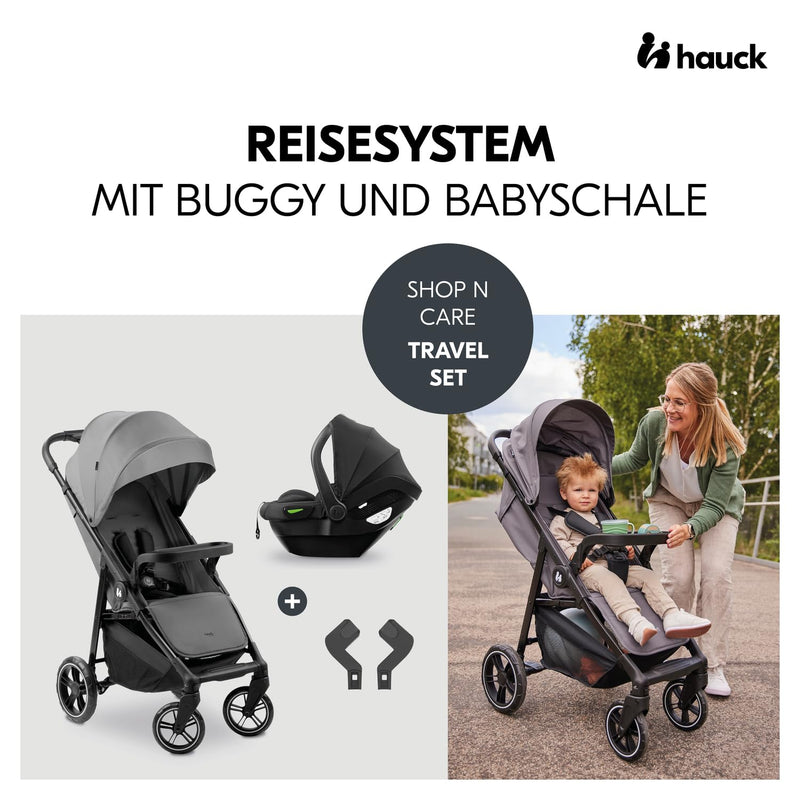 hauck 2in1 Kinderwagen Set Shop N Care Travel Set inkl. Buggy und Babyschale ab Geburt bis 22 kg, Kl