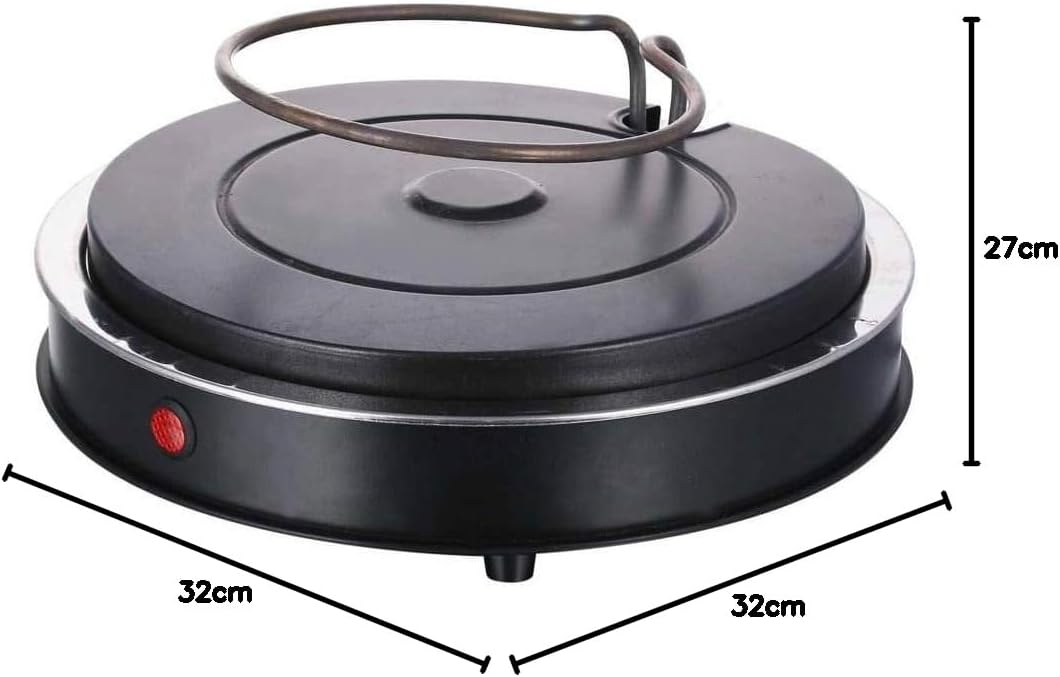 Emerio Pizzaofen, PIZZARETTE das Original, handgemachte Terracotta Tonhaube, patentiertes Design, fü