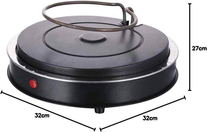 Emerio Pizzaofen, PIZZARETTE das Original, handgemachte Terracotta Tonhaube, patentiertes Design, fü