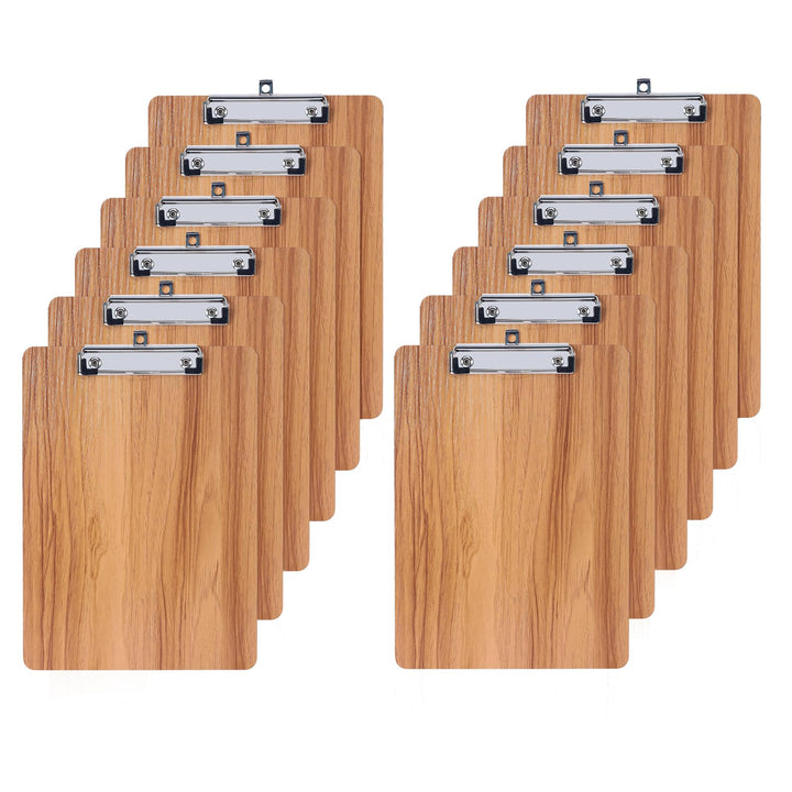 Klemmbrett Holz A5, 12 Stück Klemmbrett A5 mit Metalklemme | Klemmbrett mit Metalklemme, Schreibplat