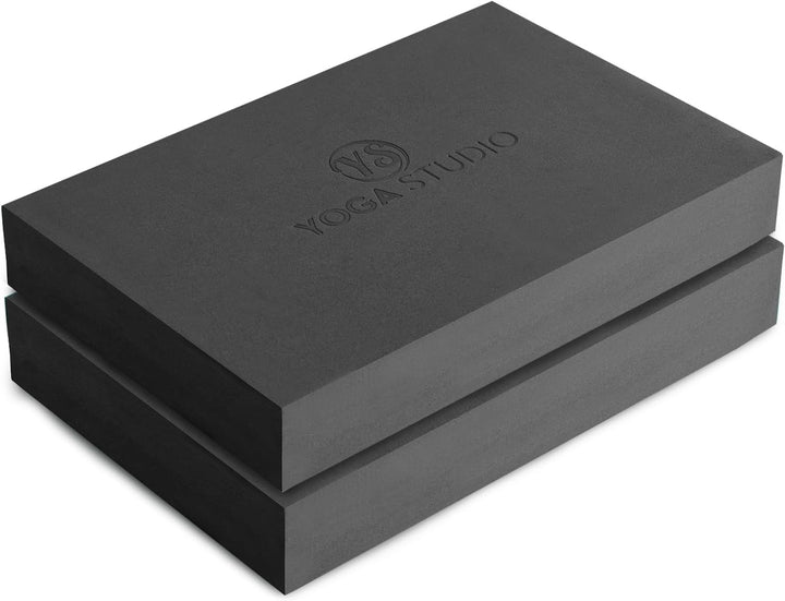 Yoga Studio Yoga-Block, 30 cm x 20 cm x 5 cm, rutschfester EVA-Block, Doppelpack, leichtes Übungszub