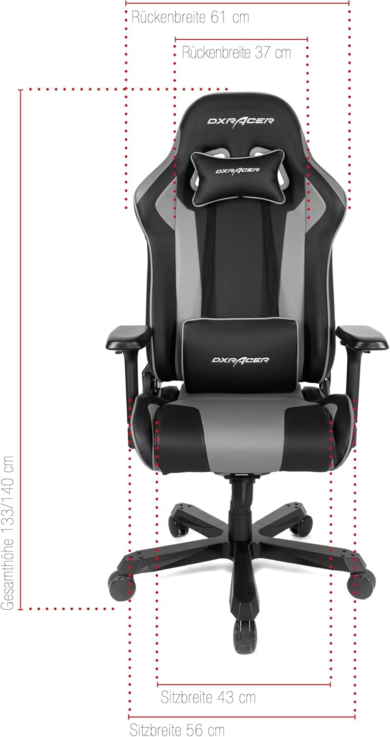 Robas Lund DX Racer K99 Gamingstuhl Schreibtischstuhl mit Wippfunktion Höhenverstellbarer Drehstuhl