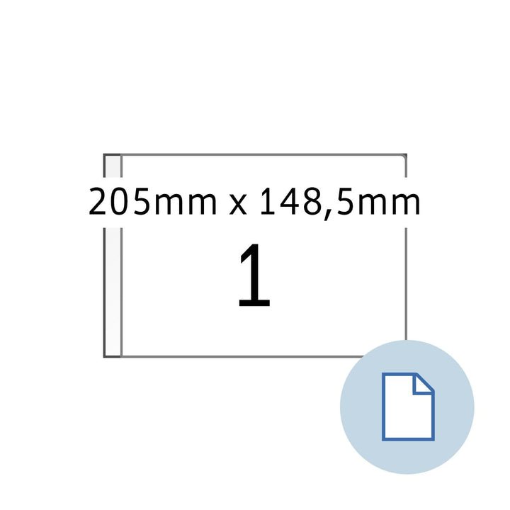 Herma 8493 Universal-Etiketten DATAPRINT, 205 x 148,5 mm, weiá