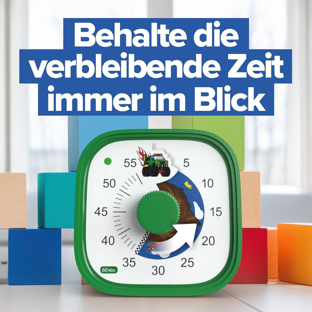 Visueller Timer für Kinder – TickTock Monster Truck – Zeitmanagement-Tool – 60 Minuten Countdown –