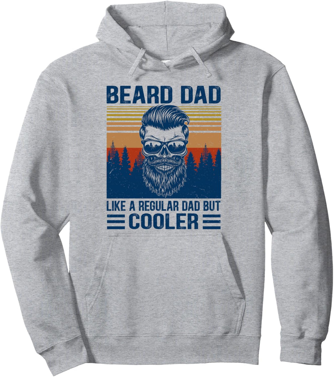 Vintage Beard Dad Like A Regular Dad But Cooler Bärtige Papa Pullover Hoodie
