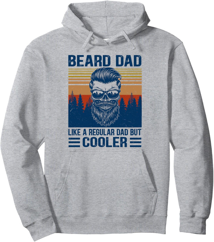 Vintage Beard Dad Like A Regular Dad But Cooler Bärtige Papa Pullover Hoodie