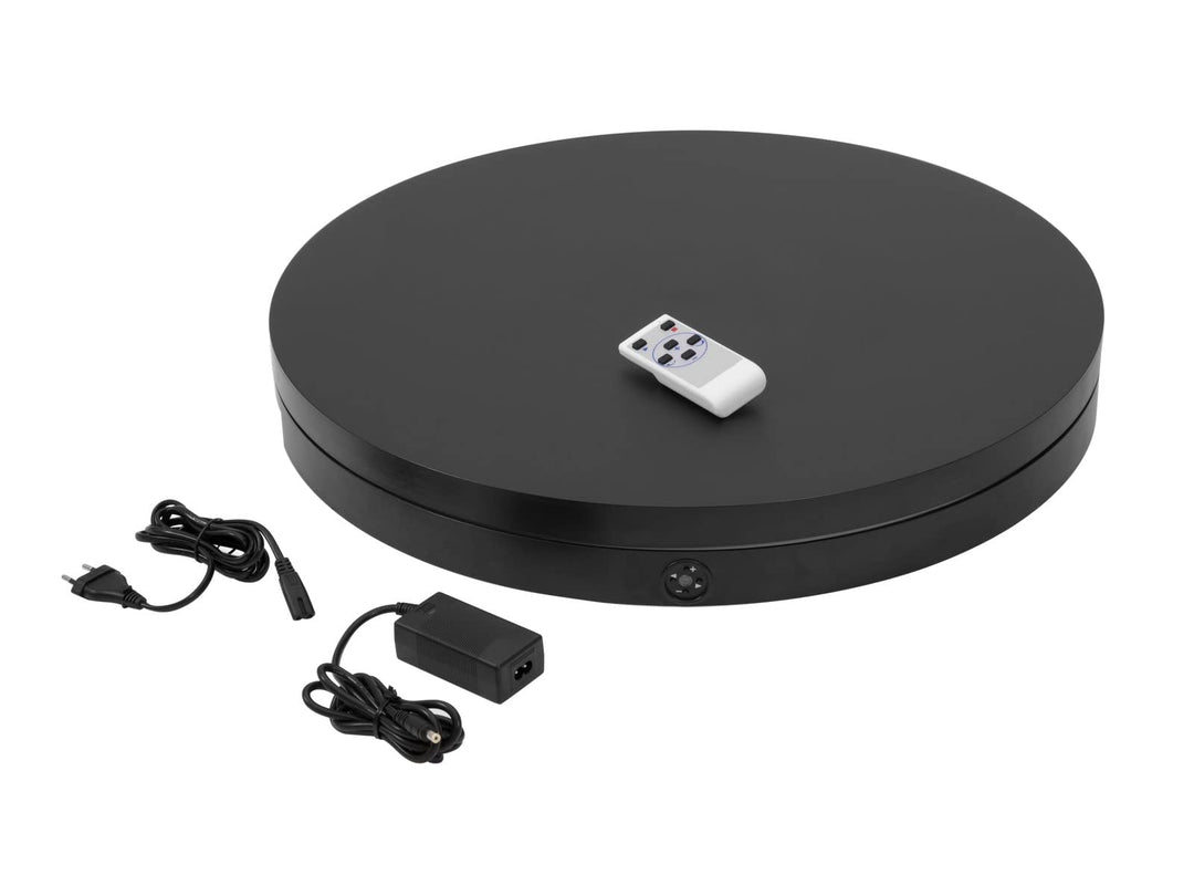 EUROPALMS Drehteller 60cm bis 150kg schwarz | Rotierender Teller als Träger