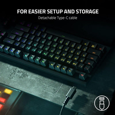 Razer Huntsman V2 Tenkeyless (Red Switch) - Optische Gaming-Tastatur ohne Ziffernblock (Lineare Opti