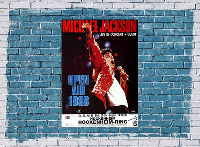 Michael Jackson - Bad World, Hockenheimring 1988 » Konzertplakat/Premium Poster | Live Konzert Veran