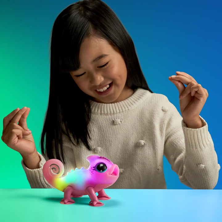 Little Live Pets Chamäleon Nova, leuchtendes, interaktives Chamäleon mit Farbwechselfunktionen, über