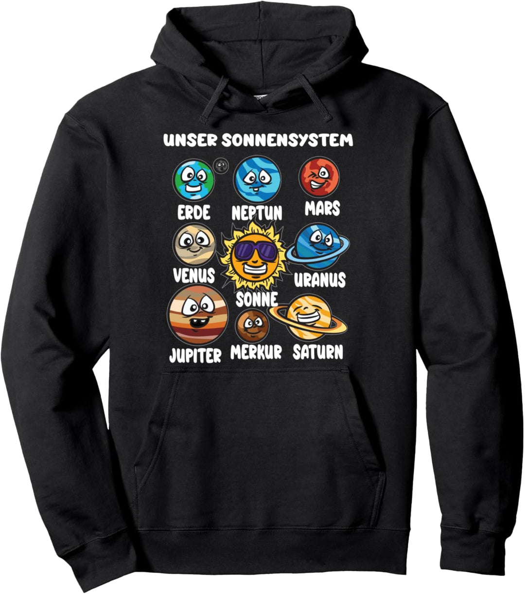 Kinder Kinder Sonne Planet Planeten Sonnensystem System Pullover Hoodie