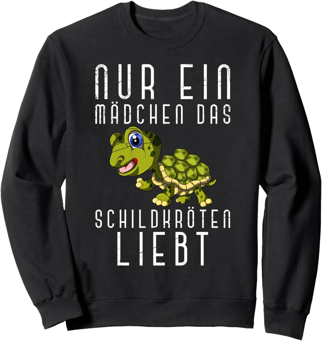 Nur ein Mädchen das Schildkröten liebt Niedliche Schildkröte Sweatshirt