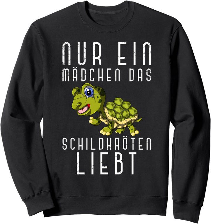 Nur ein Mädchen das Schildkröten liebt Niedliche Schildkröte Sweatshirt