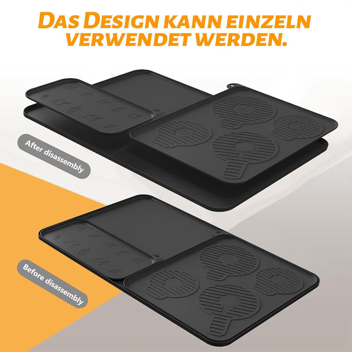 Gleitunterlage für Ninja Creami Eismaschine NC700/500/300 Arbeitsplattenmatte, 3 Stück Silikonmatte