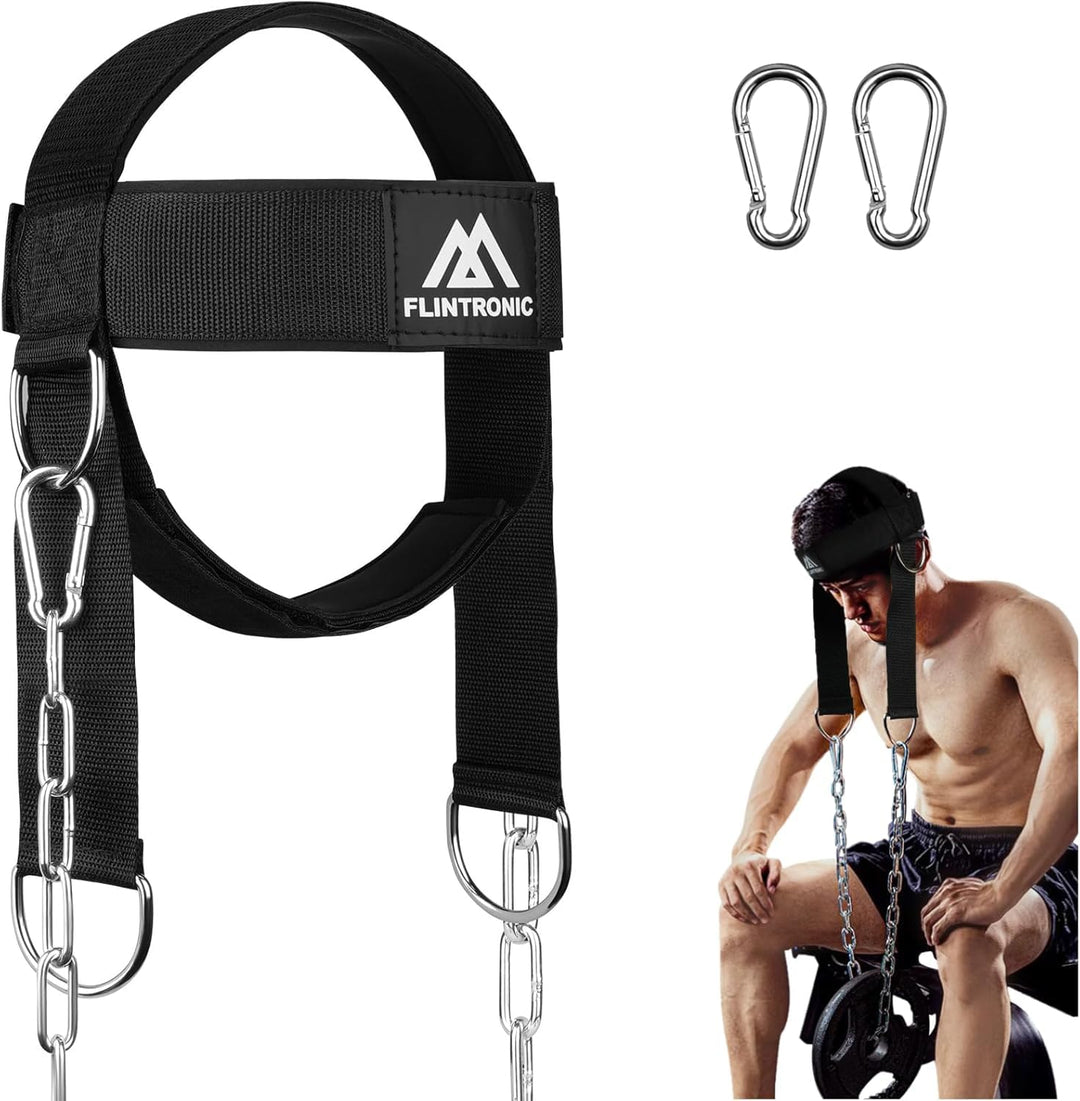 Flintronic Nackentrainer, Gewichtheben Kette Geschirr, Neck Harness für Kraftsport Nackenstrecker fü