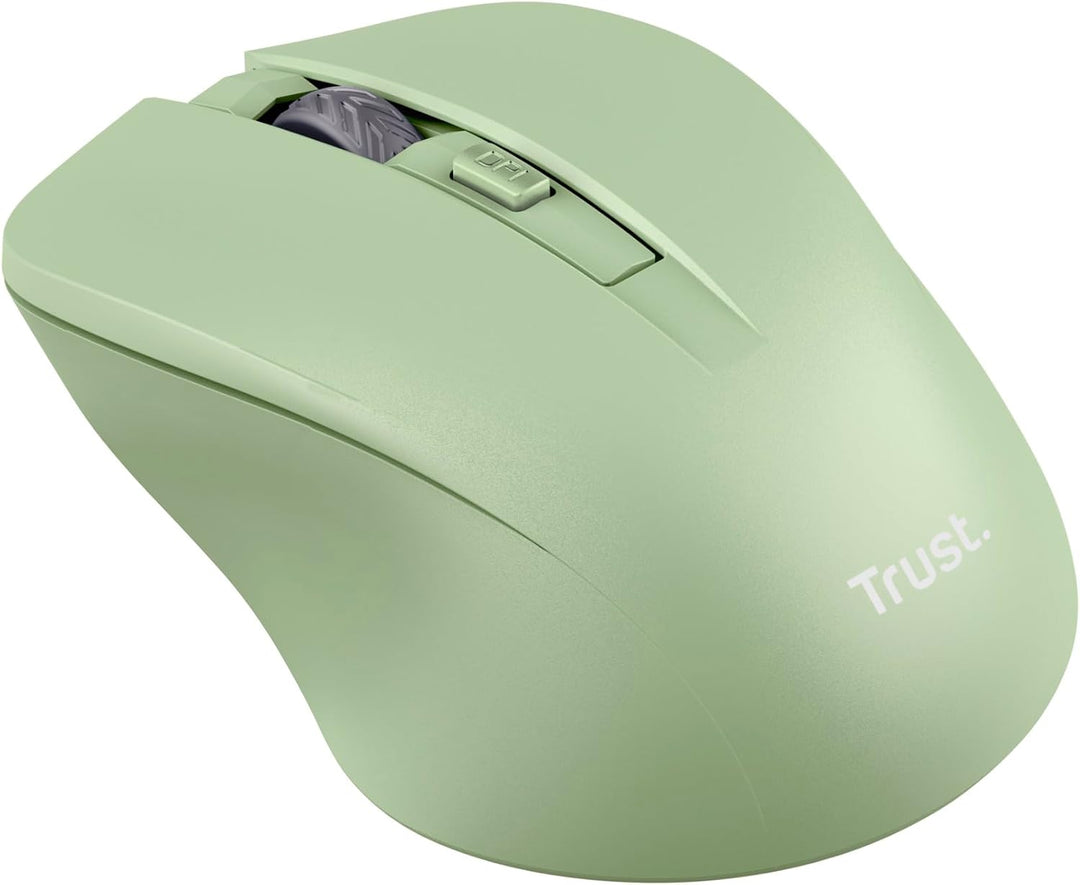 Trust Mydo Leise Funkmaus, 82% aus Recyclingkunststoff, 1000-1800 DPI, Verstaubarer USB Mikroempfäng