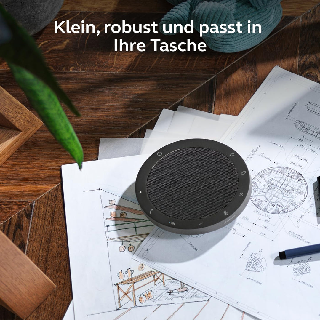 Jabra Speak2 55 Bluetooth-Freisprechlösung, 4 Mikrofone mit Geräuschunterdrückung, 50 mm Breitband-L