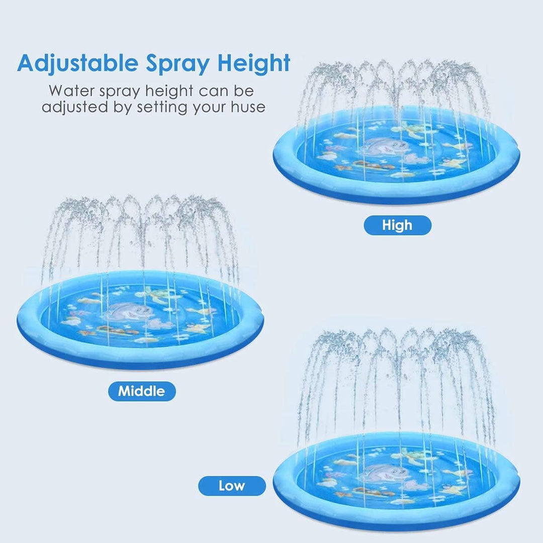 KAHEIGN Splash Pad 170cm Sprinkler Wasser Spielmatte, Wasserspielzeug Kinder Spielzeug für Draussen