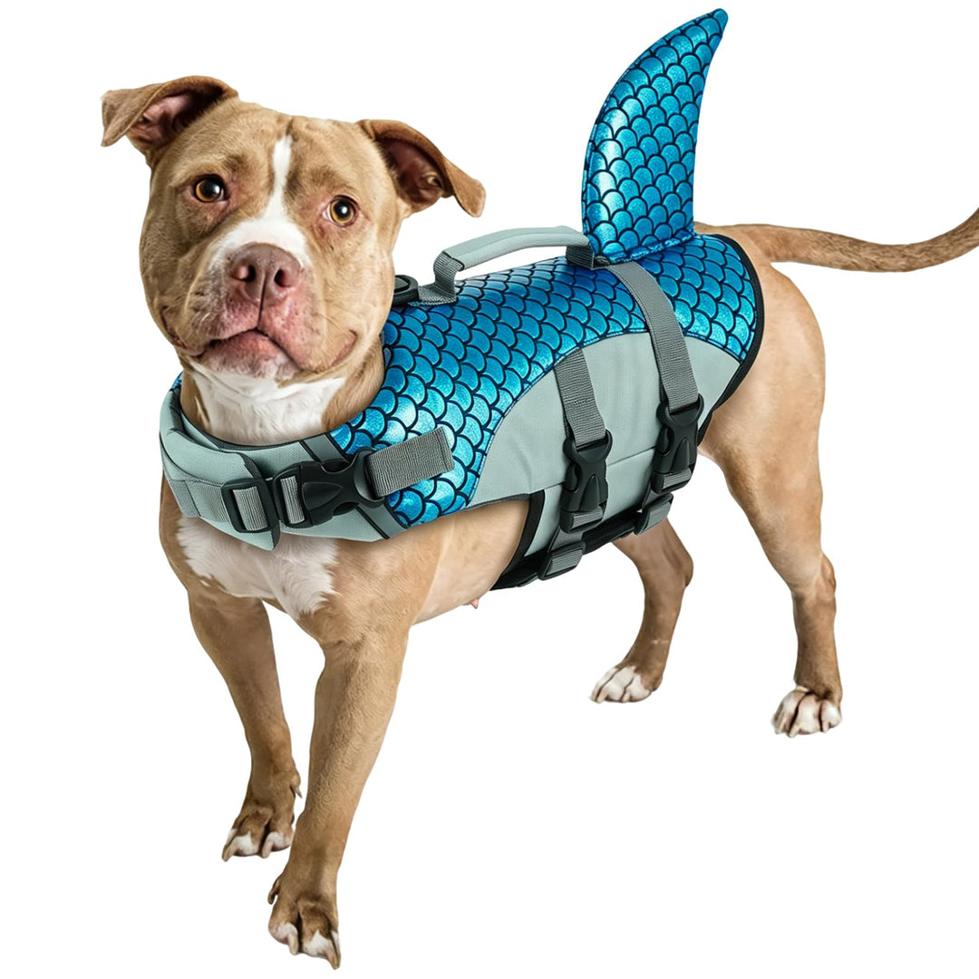Rettungsweste für Hunde, Hundschwimmweste Verstellbare Sicherheitsjacke für Hundeflotation Hai Siche