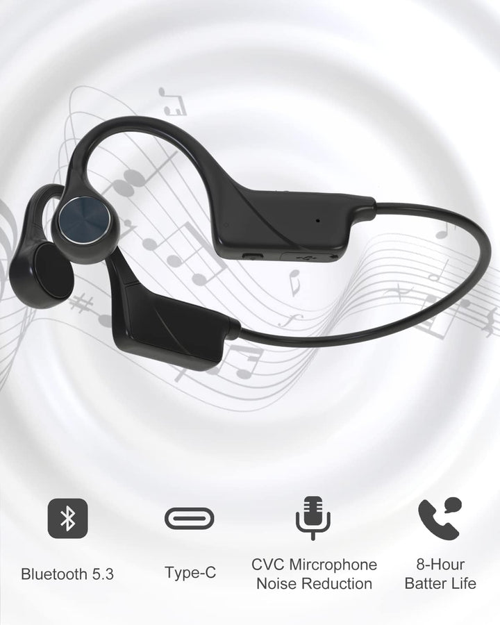 SANOTO Knochenschall Kopfhörer Bluetooth 5.3,Open Ear Kopfhörer Kabellos Bone Conduction Kopfhorer I