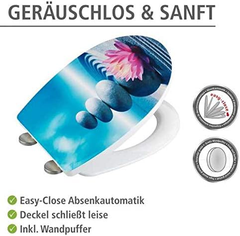 WENKO Premium WC-Sitz Spirit, High Gloss Oberfläche, Toilettendeckel mit Absenkautomatik, aus bruchs
