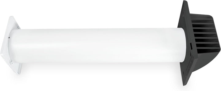 SYSTERM Abluftset Ø 100 mm mit Ventilator, Lüftungsanlage und Aussenlüftung Wetterschutzgitter. Klei