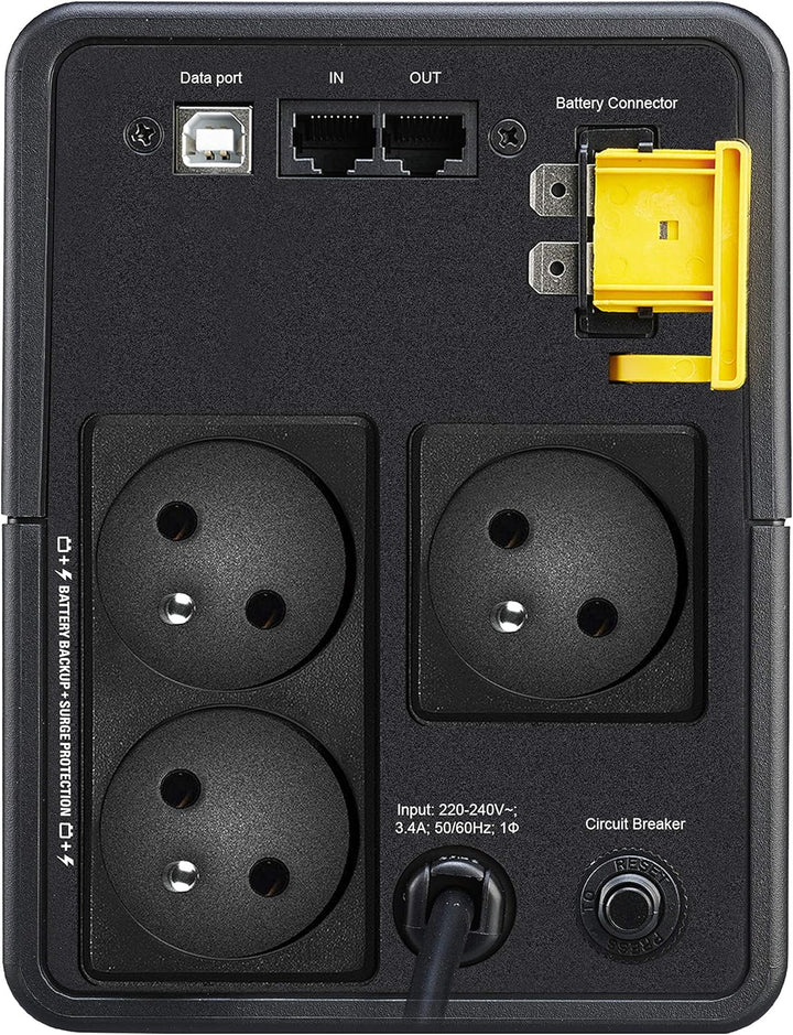 APC BX750MI-FR uninterruptible Power Supply (UPS) Line-Interactive 0.75 kVA 410 W 3 AC Outlet(s) Ste