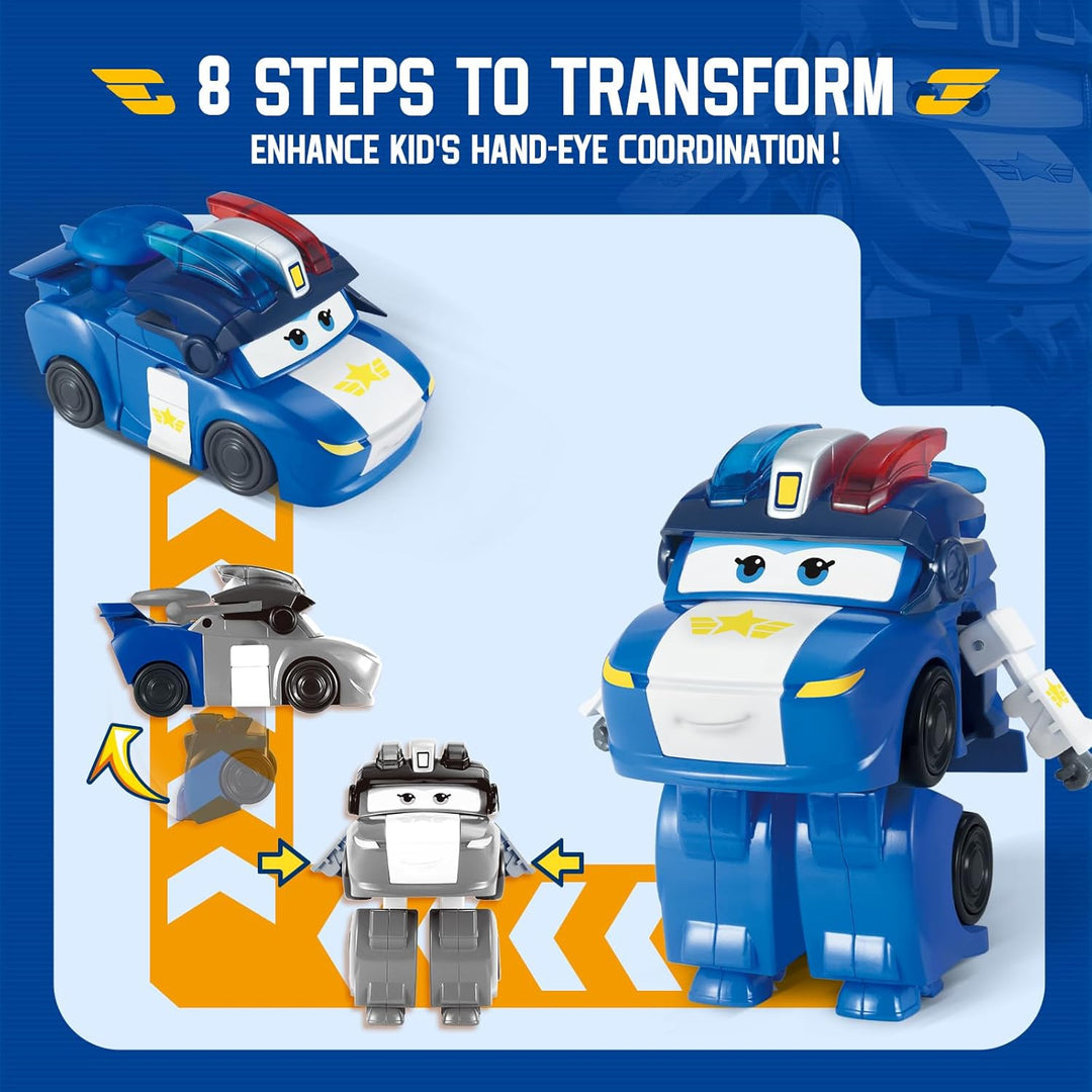 Super Wings Transformations-Flugzeug Supercharged Lucie, ca. 12,7 cm grosse Spiel-Figur für Kinder,