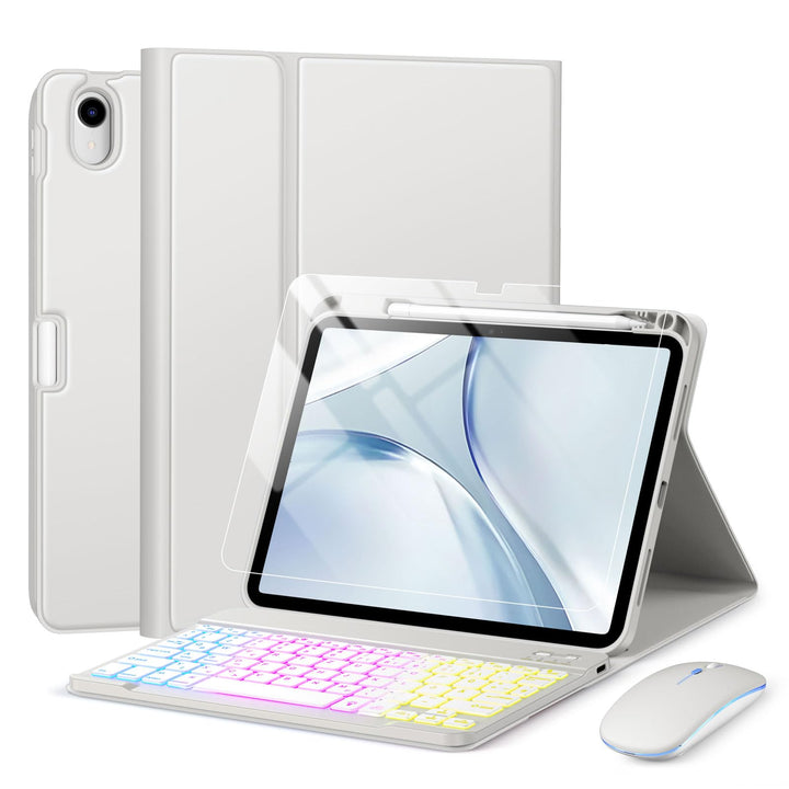 drivego Tastatur Hülle mit Maus for iPad A16 11/10 Generation (11/10.9 Zoll 2025/2022), Bluetooth Ma