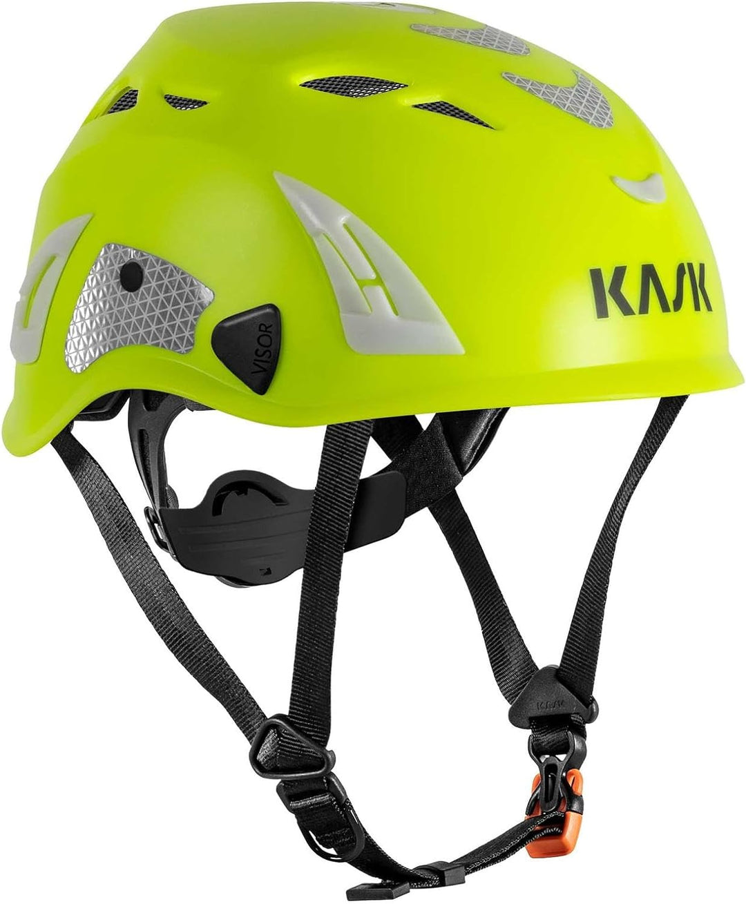 KASK Schutzhelm Superplasma AQ HI VIZ - Arbeitsschutzhelm, Drehrad, Reflexstreifen, EN 397 Gelb, Gel