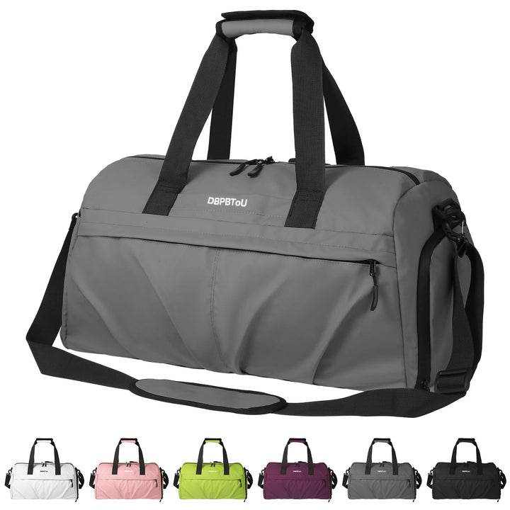 Sporttasche Damen Herren Hartes Material, Reisetasche mit Schuhfach Zwei Belüftungslöchern und Nassf
