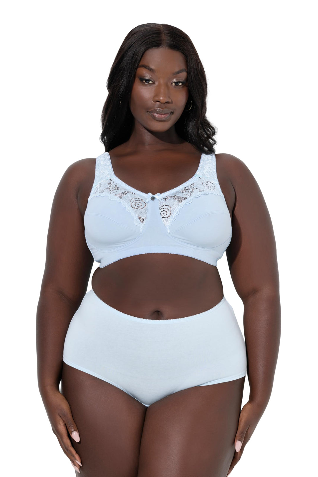 Ulla Popken Damen grosse Grössen Übergrössen Plus Size Entlastungs-BH, Spitze, ohne Bügel, Cup C-E 8