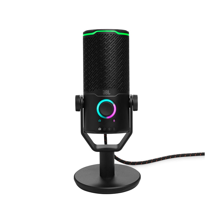 JBL Quantum Stream Studio – USB-Mikrofon mit dreifachem Kondensator und vier Aufnahmemustern für Str