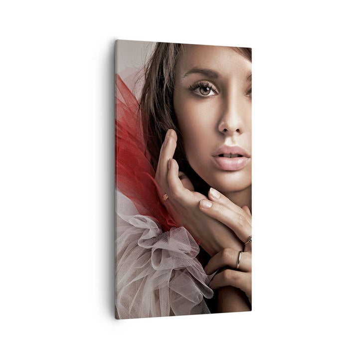 Bilder auf Leinwand 55x100cm Leinwandbild mit Rahmen Schönheit kleid mode modell Gross Wanddeko Bild