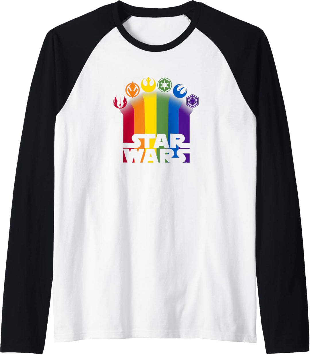 Star Wars Icon Trails Rainbow Pride Logo Raglan